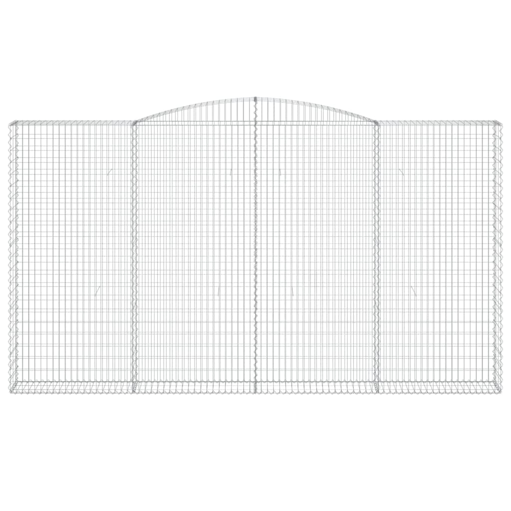 Arched Gabion Baskets 9 pcs 400x30x220/240 cm Galvanised Iron