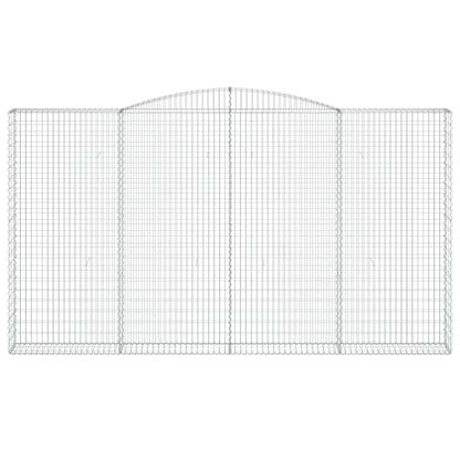 Arched Gabion Baskets 9 pcs 400x30x220/240 cm Galvanised Iron