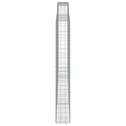 Arched Gabion Baskets 9 pcs 400x30x220/240 cm Galvanised Iron
