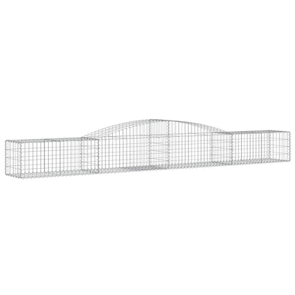 Arched Gabion Baskets 2 pcs 400x50x40/60 cm Galvanised Iron