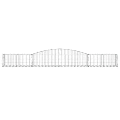 Arched Gabion Baskets 2 pcs 400x50x40/60 cm Galvanised Iron