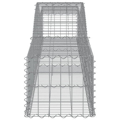 Arched Gabion Baskets 3 pcs 400x50x40/60 cm Galvanised Iron