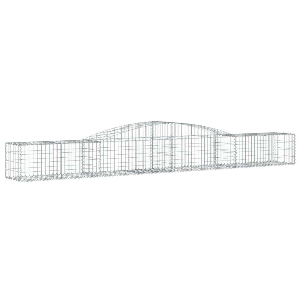 Arched Gabion Baskets 8 pcs 400x50x40/60 cm Galvanised Iron