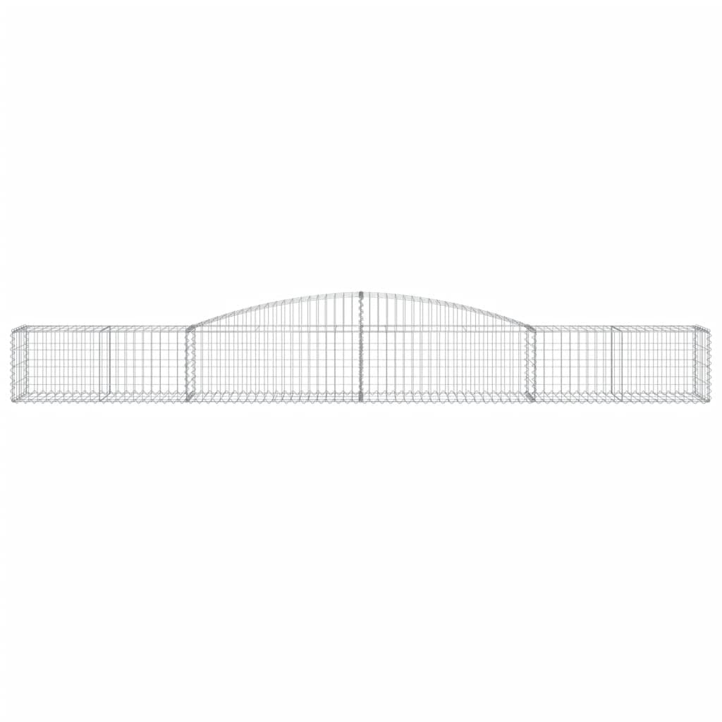 Arched Gabion Baskets 8 pcs 400x50x40/60 cm Galvanised Iron