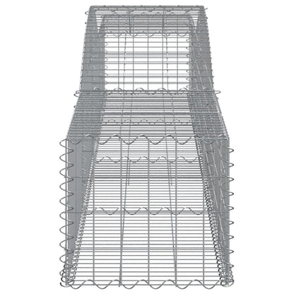 Arched Gabion Baskets 8 pcs 400x50x40/60 cm Galvanised Iron