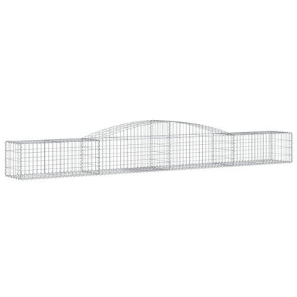 Arched Gabion Baskets 9 pcs 400x50x40/60 cm Galvanised Iron