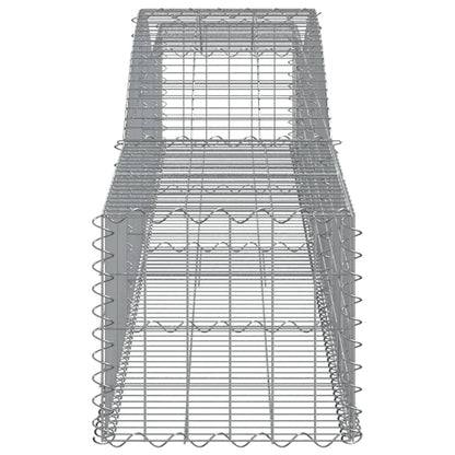 Arched Gabion Baskets 25 pcs 400x50x40/60 cm Galvanised Iron