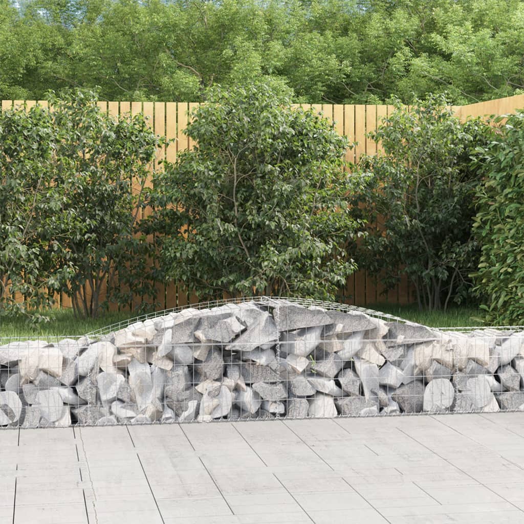 Arched Gabion Baskets 25 pcs 400x50x40/60 cm Galvanised Iron