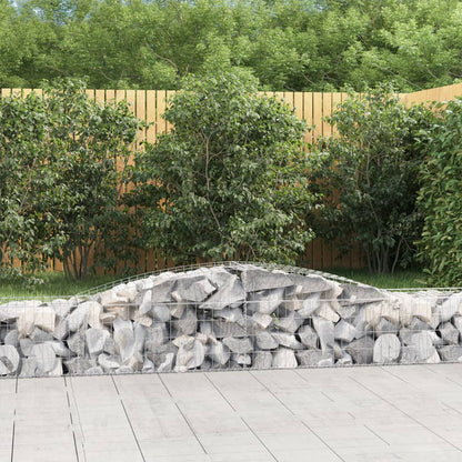 Arched Gabion Baskets 25 pcs 400x50x40/60 cm Galvanised Iron