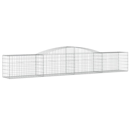 Arched Gabion Baskets 4 pcs 400x50x60/80 cm Galvanised Iron