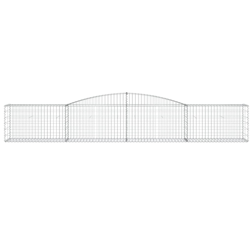 Arched Gabion Baskets 4 pcs 400x50x60/80 cm Galvanised Iron