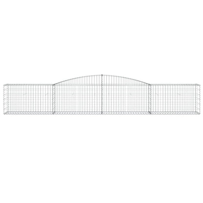 Arched Gabion Baskets 4 pcs 400x50x60/80 cm Galvanised Iron