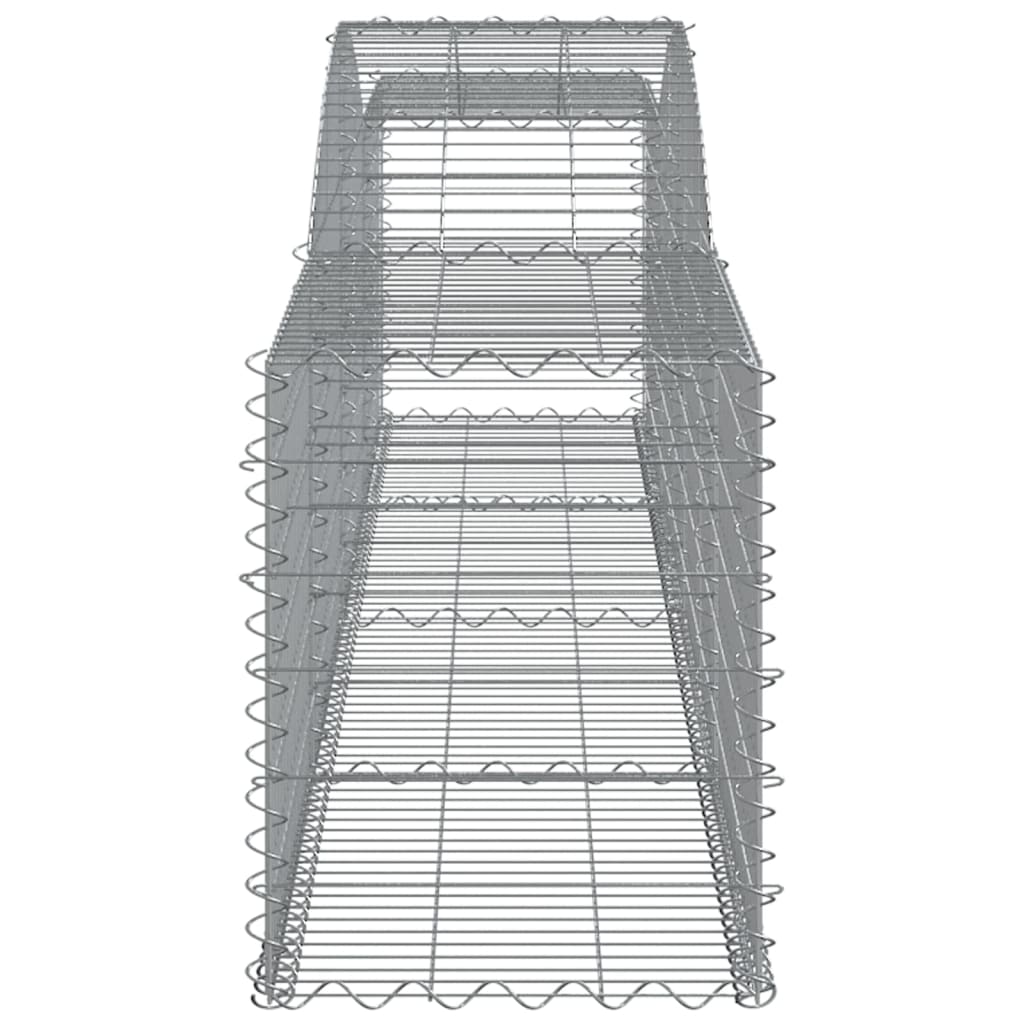 Arched Gabion Baskets 4 pcs 400x50x60/80 cm Galvanised Iron