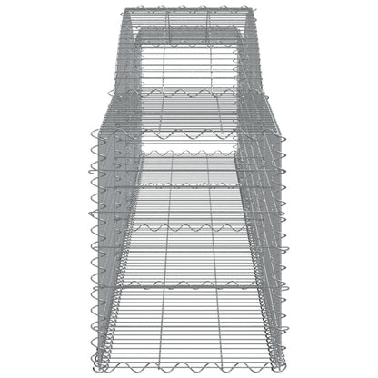 Arched Gabion Baskets 4 pcs 400x50x60/80 cm Galvanised Iron