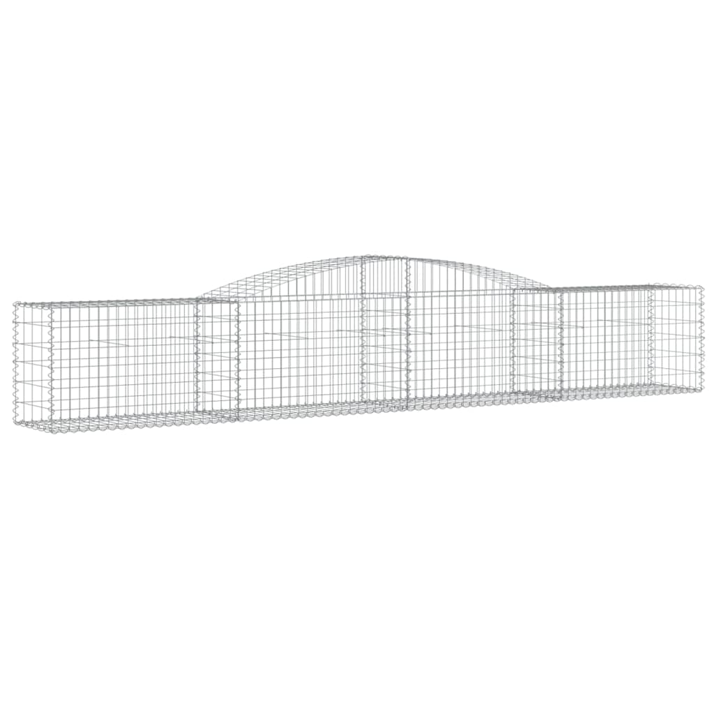 Arched Gabion Baskets 7 pcs 400x50x60/80 cm Galvanised Iron