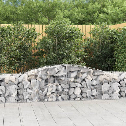 Arched Gabion Baskets 25 pcs 400x50x60/80 cm Galvanised Iron