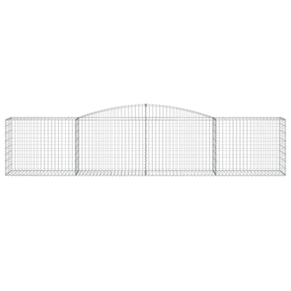 Arched Gabion Baskets 2 pcs 400x50x80/100 cm Galvanised Iron
