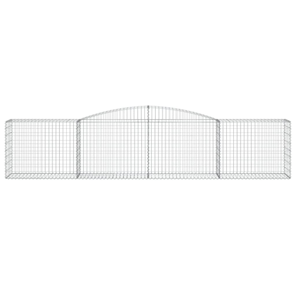 Arched Gabion Baskets 4 pcs 400x50x80/100 cm Galvanised Iron