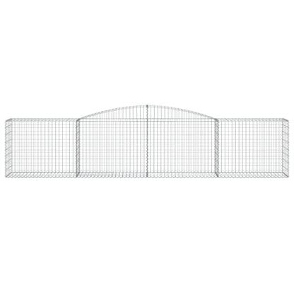 Arched Gabion Baskets 4 pcs 400x50x80/100 cm Galvanised Iron