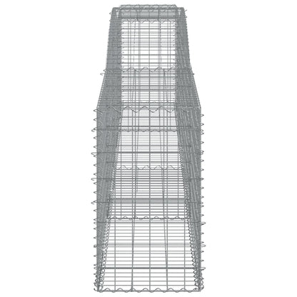 Arched Gabion Baskets 4 pcs 400x50x80/100 cm Galvanised Iron