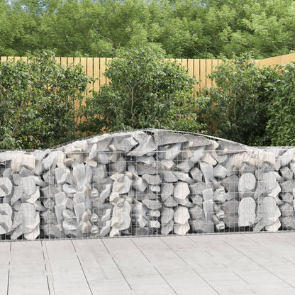 Arched Gabion Baskets 4 pcs 400x50x80/100 cm Galvanised Iron