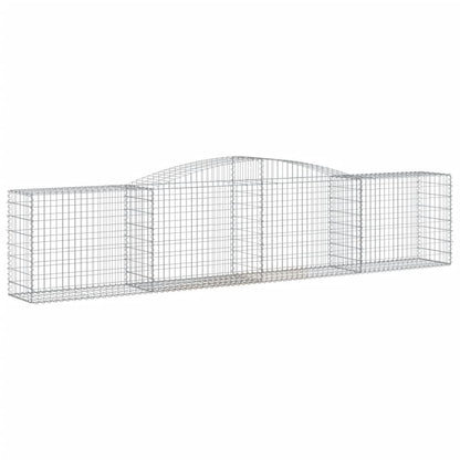 Arched Gabion Baskets 8 pcs 400x50x80/100 cm Galvanised Iron
