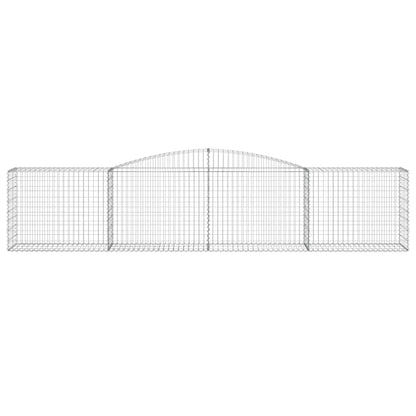 Arched Gabion Baskets 15 pcs 400x50x80/100 cm Galvanised Iron