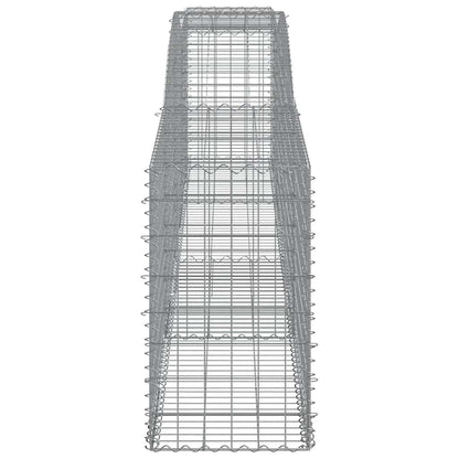 Arched Gabion Baskets 15 pcs 400x50x80/100 cm Galvanised Iron