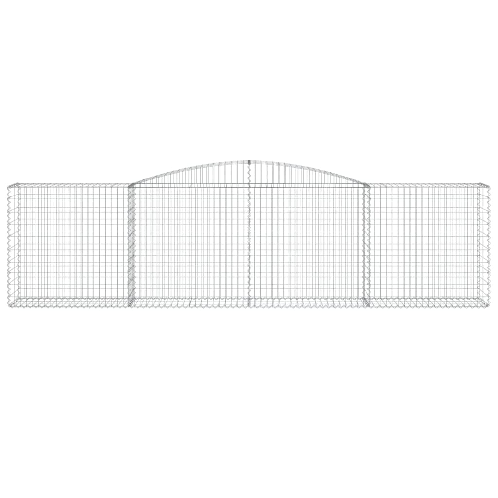 Arched Gabion Baskets 2 pcs 400x50x100/120 cm Galvanised Iron