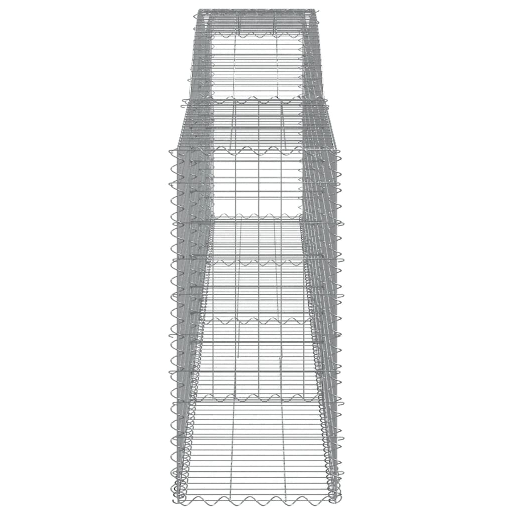 Arched Gabion Baskets 2 pcs 400x50x100/120 cm Galvanised Iron
