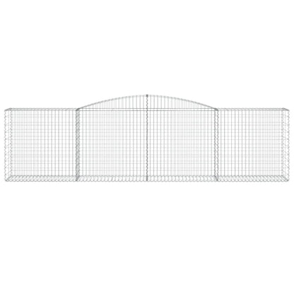Arched Gabion Baskets 4 pcs 400x50x100/120 cm Galvanised Iron
