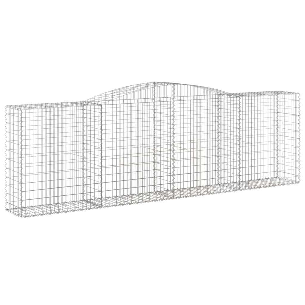 Arched Gabion Baskets 2 pcs 400x50x120/140 cm Galvanised Iron