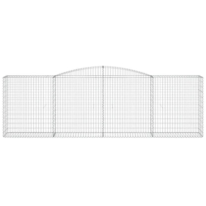 Arched Gabion Baskets 3 pcs 400x50x120/140 cm Galvanised Iron