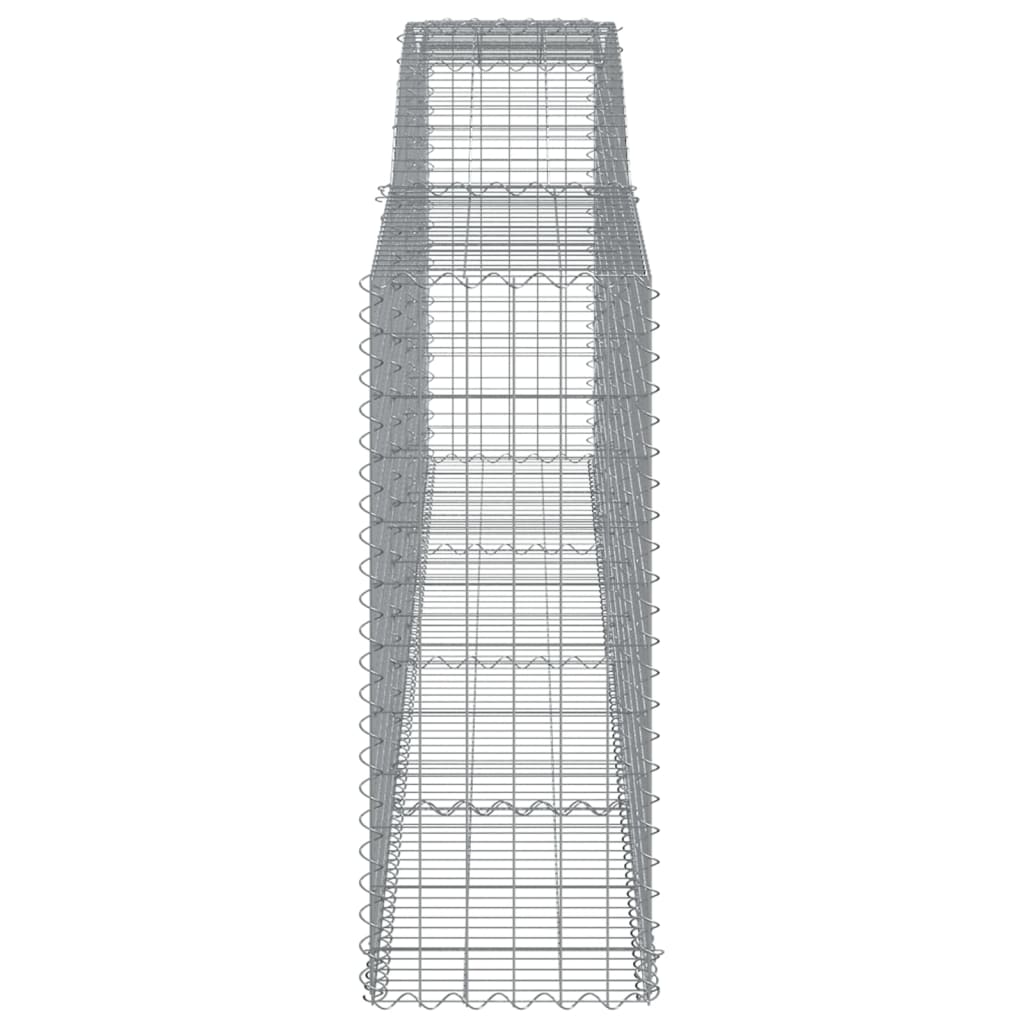 Arched Gabion Baskets 4 pcs 400x50x120/140 cm Galvanised Iron