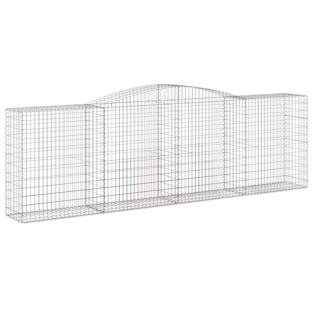 Arched Gabion Baskets 6 pcs 400x50x120/140 cm Galvanised Iron