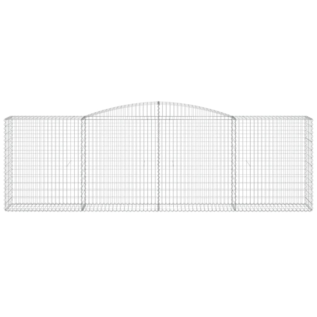 Arched Gabion Baskets 9 pcs 400x50x120/140 cm Galvanised Iron