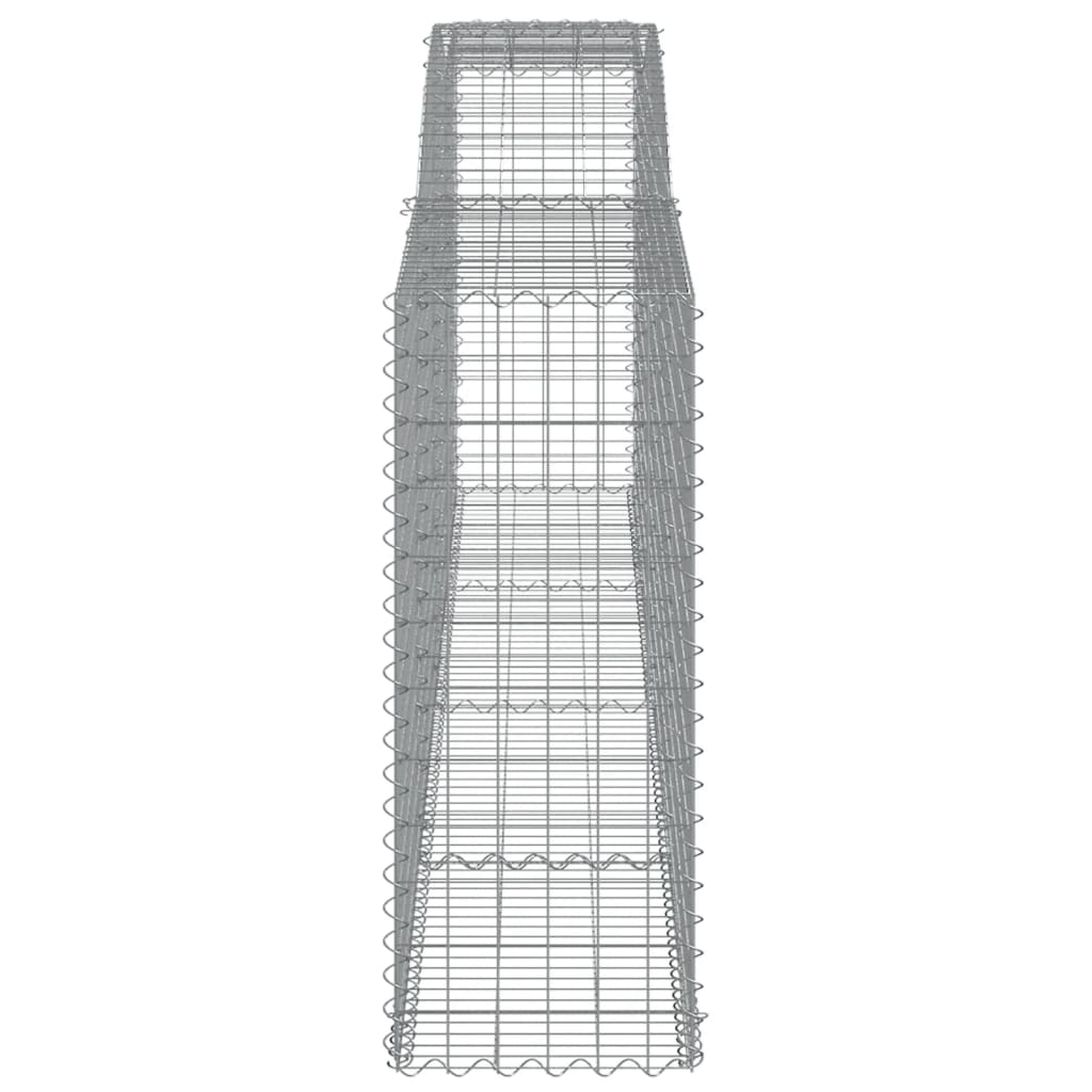 Arched Gabion Baskets 15 pcs 400x50x120/140 cm Galvanised Iron