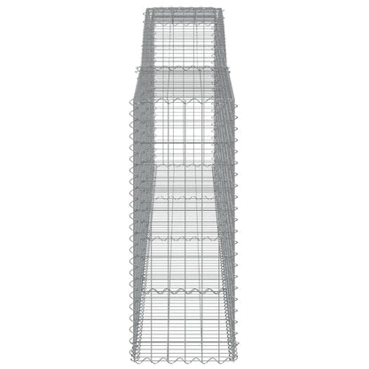 Arched Gabion Baskets 15 pcs 400x50x120/140 cm Galvanised Iron