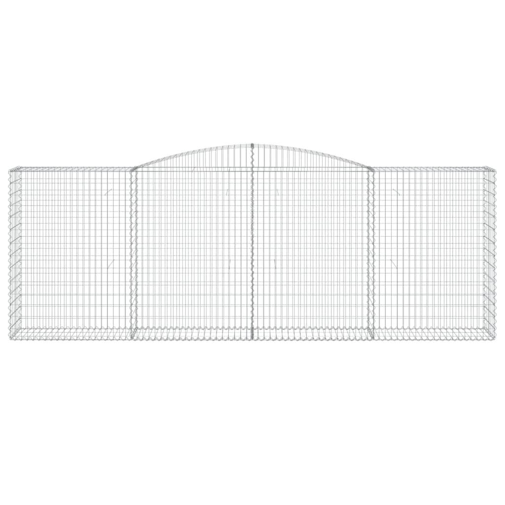 Arched Gabion Baskets 2 pcs 400x50x140/160 cm Galvanised Iron
