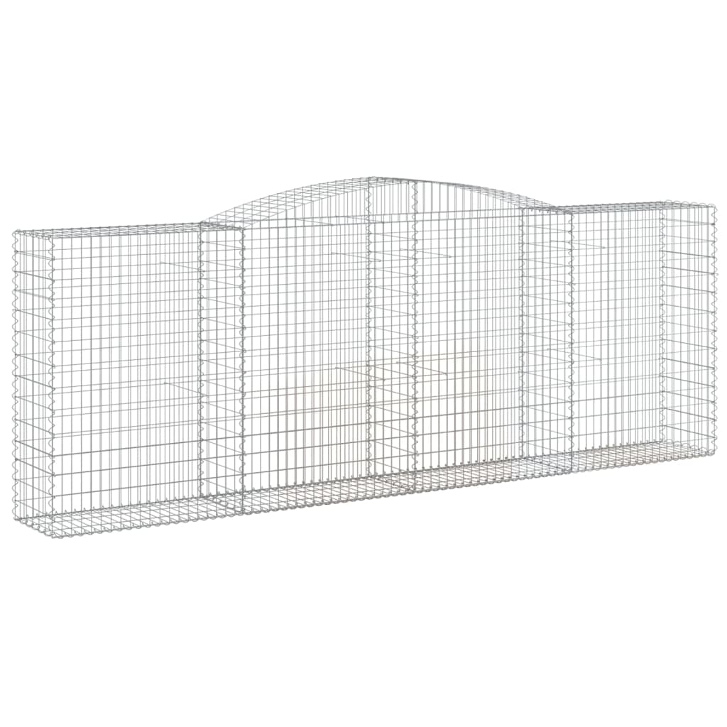 Arched Gabion Baskets 15 pcs 400x50x140/160 cm Galvanised Iron