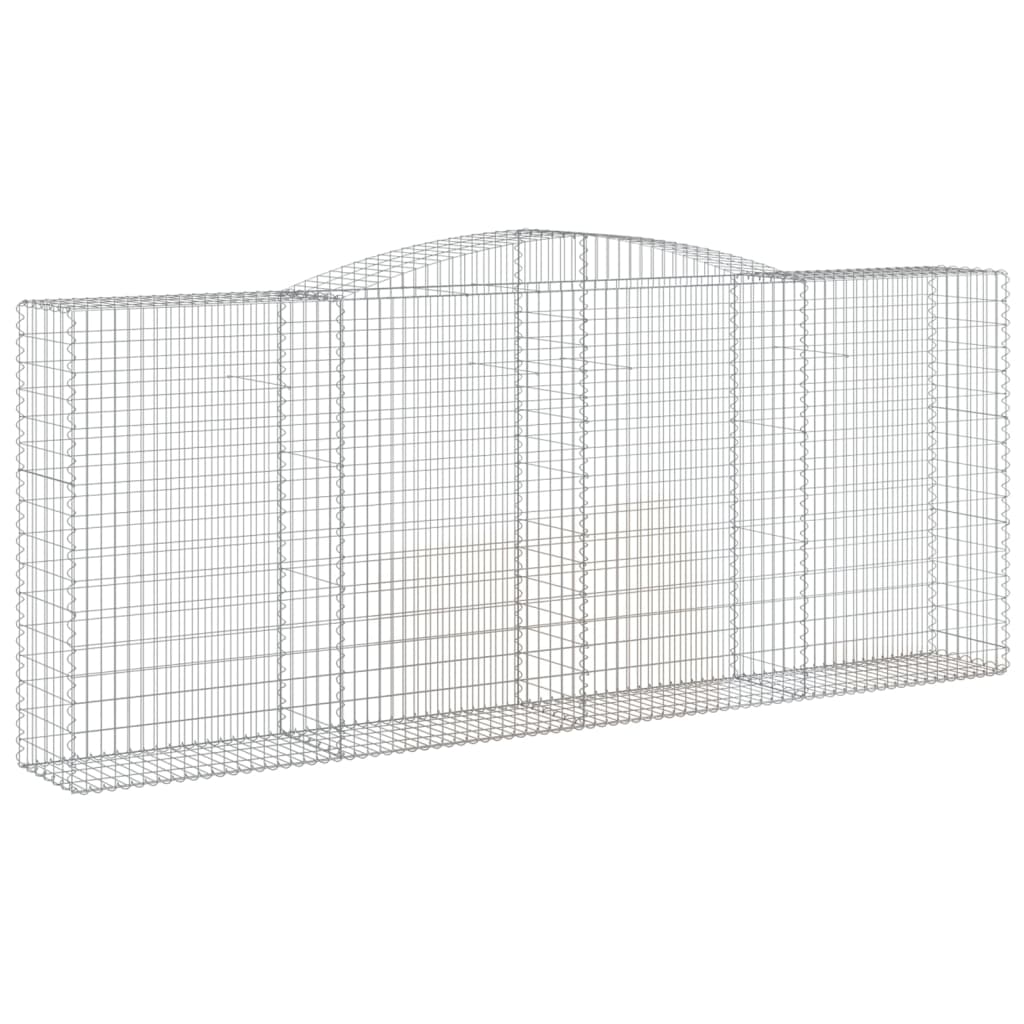 Arched Gabion Baskets 4 pcs 400x50x160/180 cm Galvanised Iron