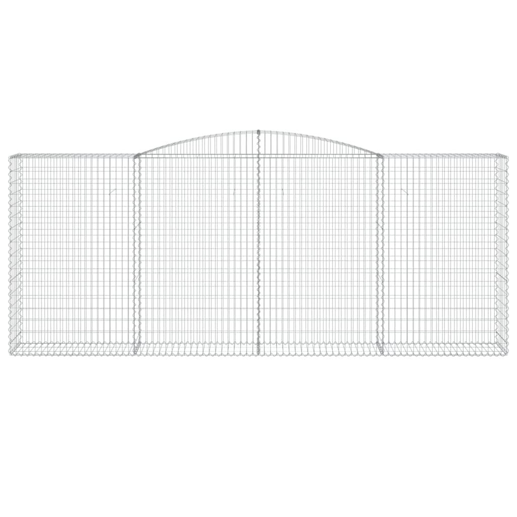 Arched Gabion Baskets 7 pcs 400x50x160/180 cm Galvanised Iron