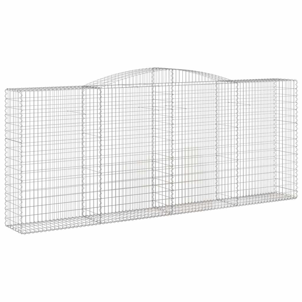Arched Gabion Baskets 25 pcs 400x50x160/180 cm Galvanised Iron