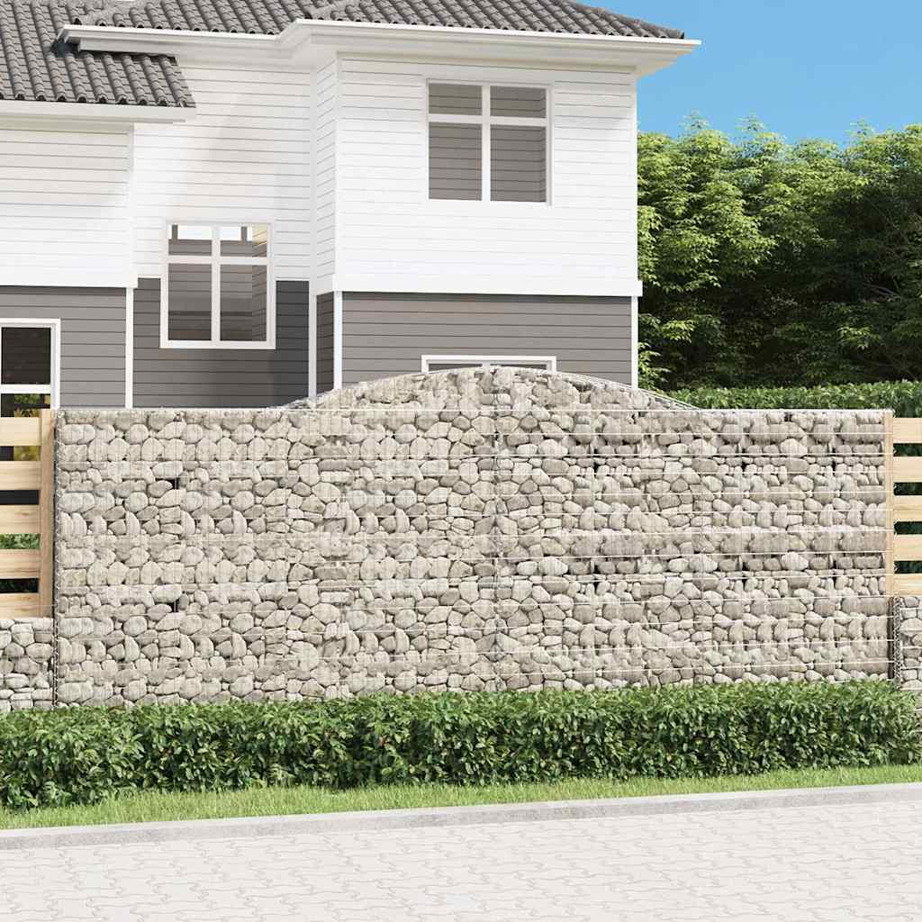 Arched Gabion Baskets 25 pcs 400x50x160/180 cm Galvanised Iron