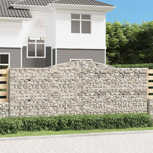 Arched Gabion Baskets 25 pcs 400x50x160/180 cm Galvanised Iron