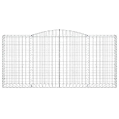 Arched Gabion Baskets 4 pcs 400x50x180/200 cm Galvanised Iron