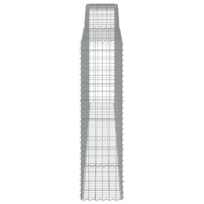 Arched Gabion Baskets 8 pcs 400x50x180/200 cm Galvanised Iron