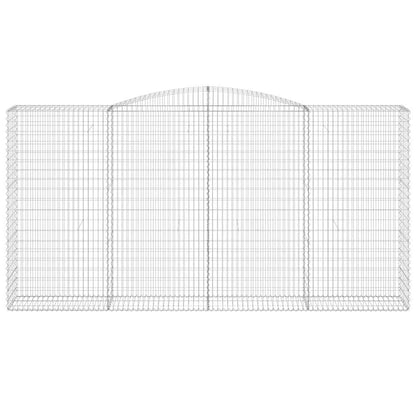 Arched Gabion Baskets 10 pcs 400x50x200/220 cm Galvanised Iron