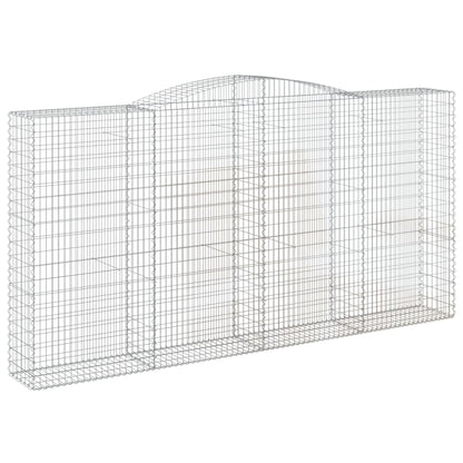 Arched Gabion Baskets 15 pcs 400x50x200/220 cm Galvanised Iron