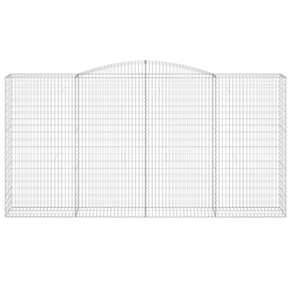 Arched Gabion Baskets 15 pcs 400x50x200/220 cm Galvanised Iron